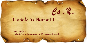 Csobán Marcell névjegykártya