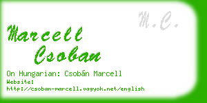 marcell csoban business card